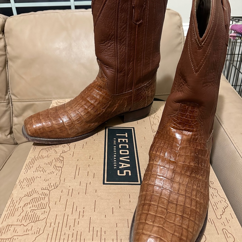 Tecovas Men’s Sz 14D The Clayton Caimans - Pecan